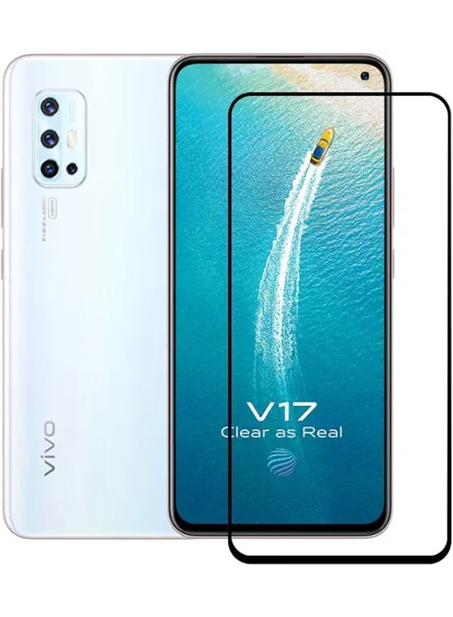Screen Protector For  Vivo V17 , 5D Tempered Glass Protector 9H Hardness, Bubble Free, HD Clear Vivo V17 Screen Protector